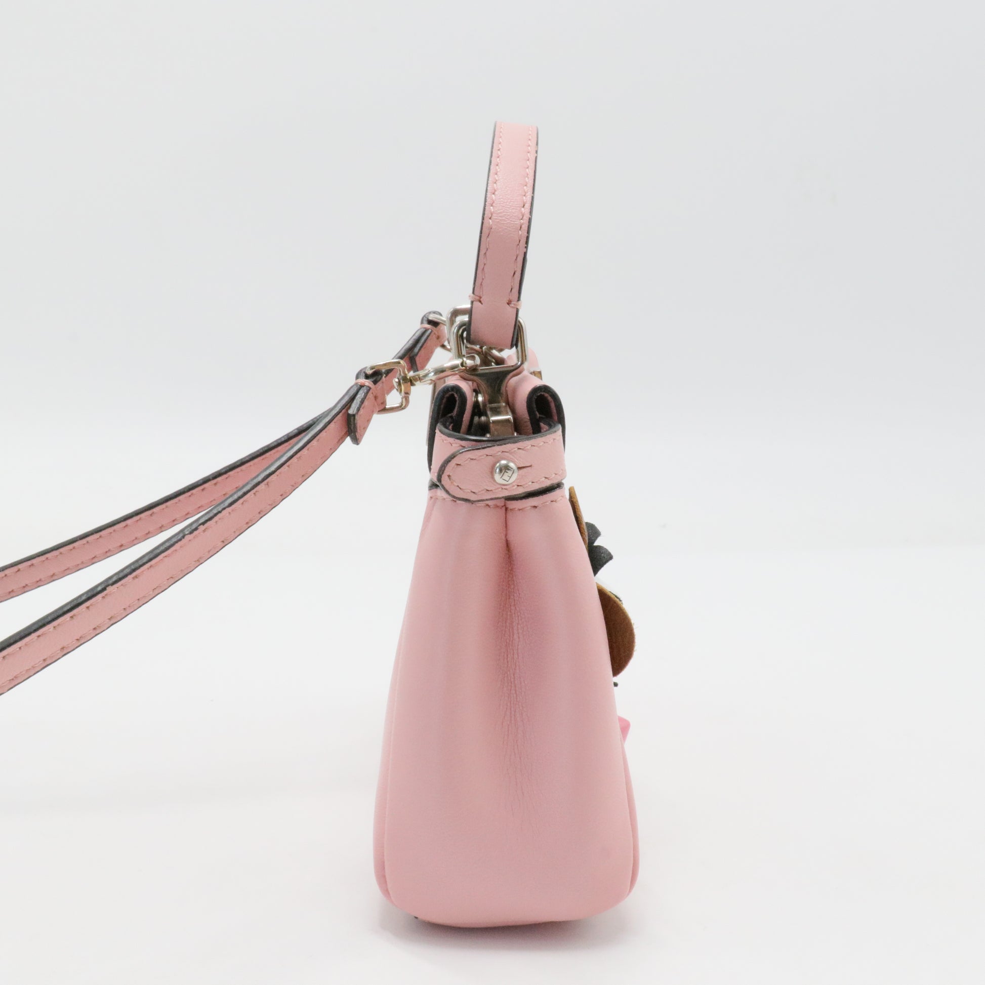 Peekaboo Bag Floral Embellished Leather Micro
