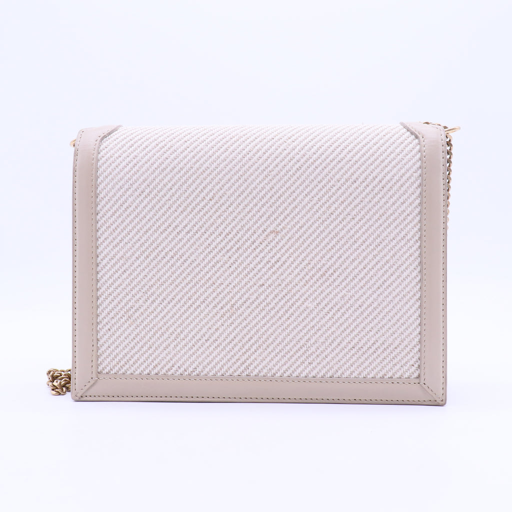 Medium Raffia Cassandra Chain Shoulder Bag B12362