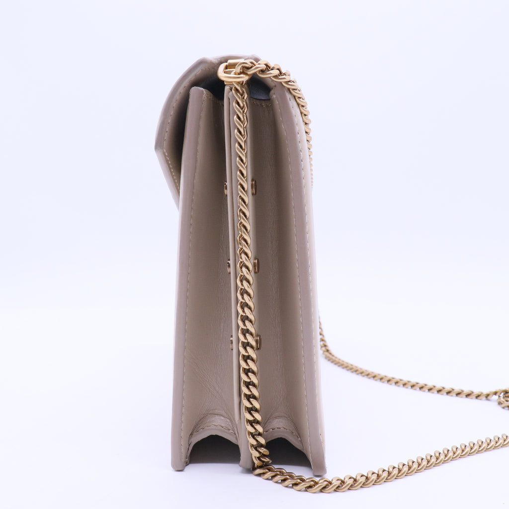 Medium Raffia Cassandra Chain Shoulder Bag B12362