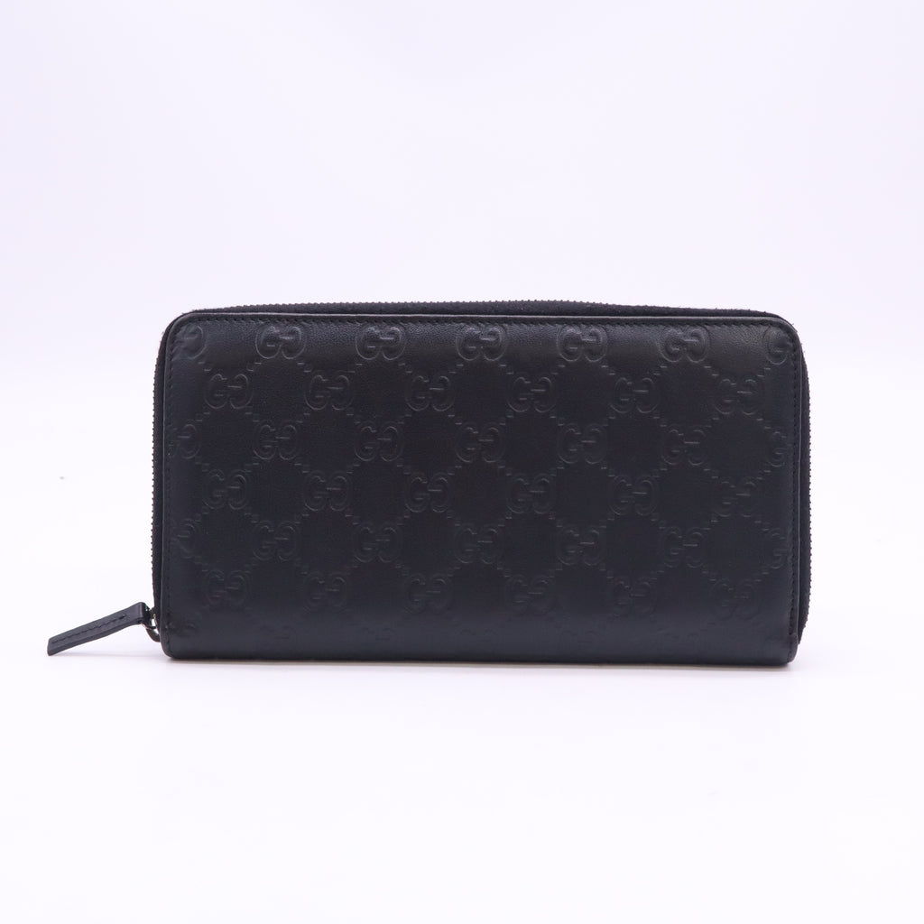 Gucci Guccissima Leather Zip Around Continental Wallet W23612