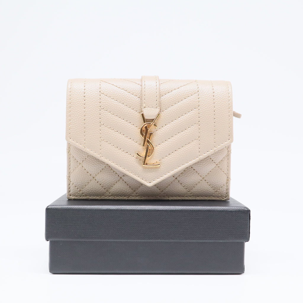 Beige Quilted 3 Mix Matelasse Leather Monogram Flap Bag twins  ldj3416