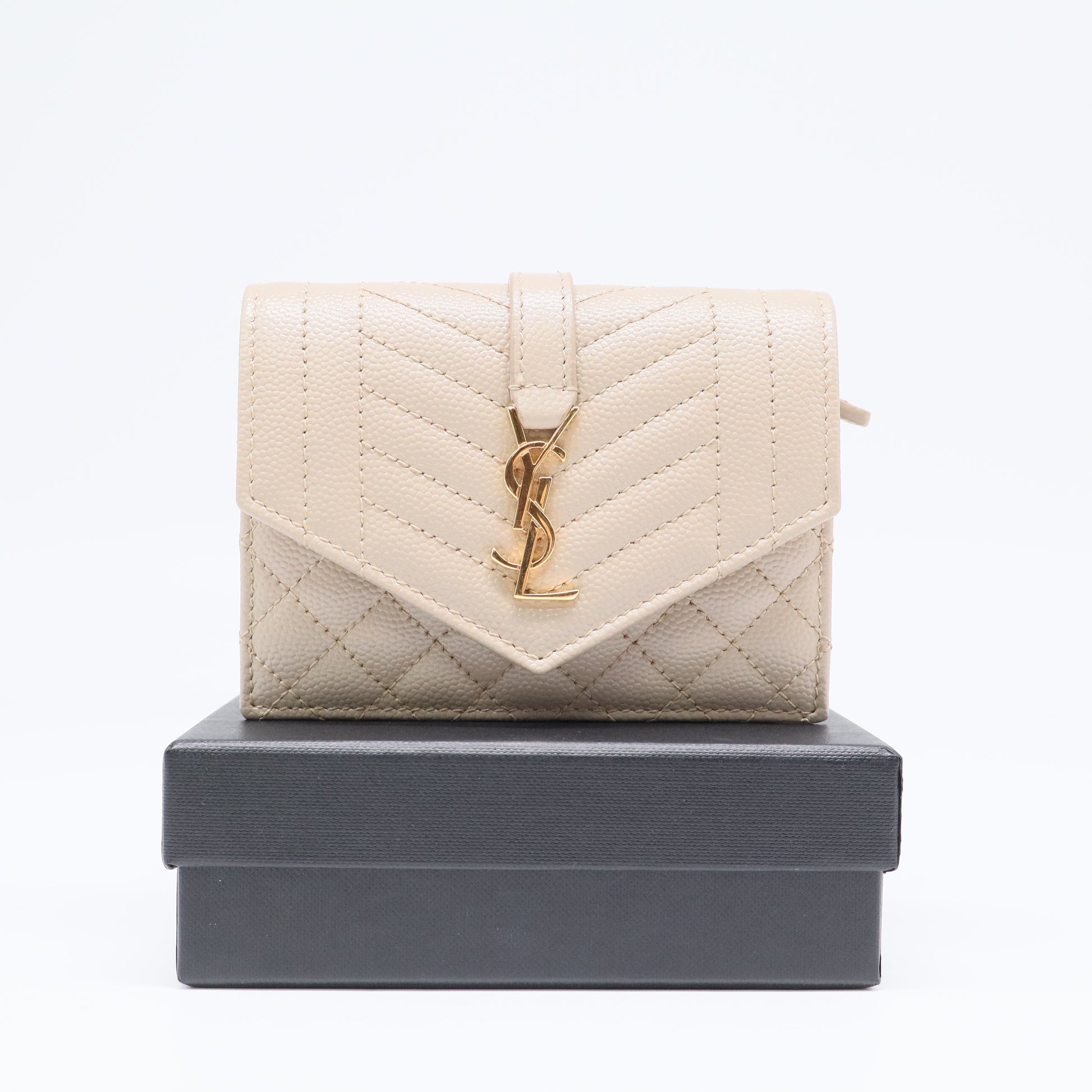 Beige Quilted 3 Mix Matelasse Leather Monogram Flap Bag twins  ldj3416
