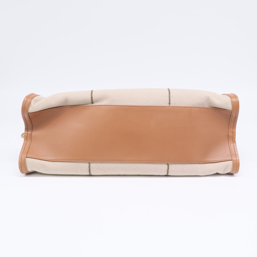 Bottega Veneta Chain Strap Bag in Beige Canvas Twins LDJ3420