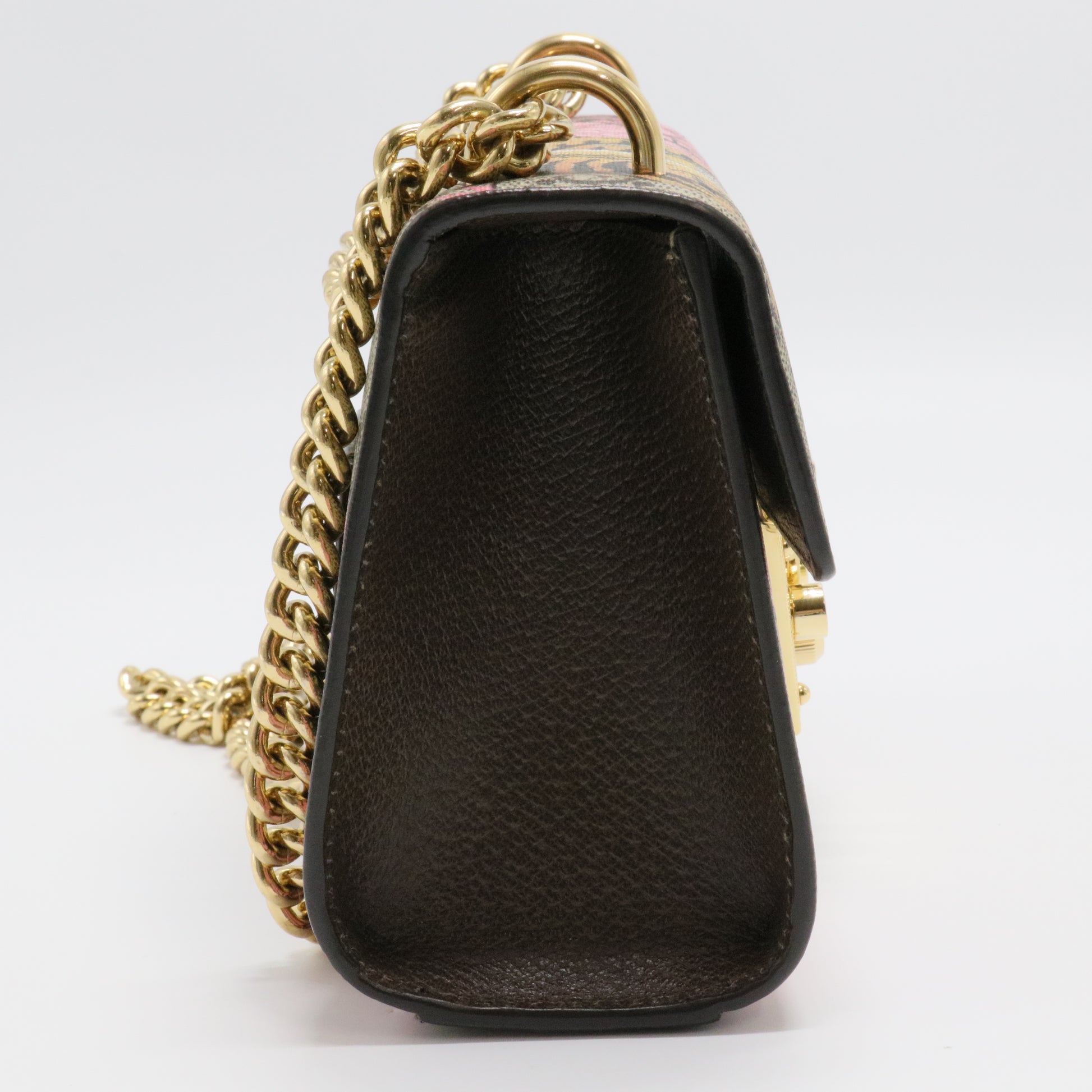 GG Supreme Monogram Bengal Small Padlock Shoulder Bag