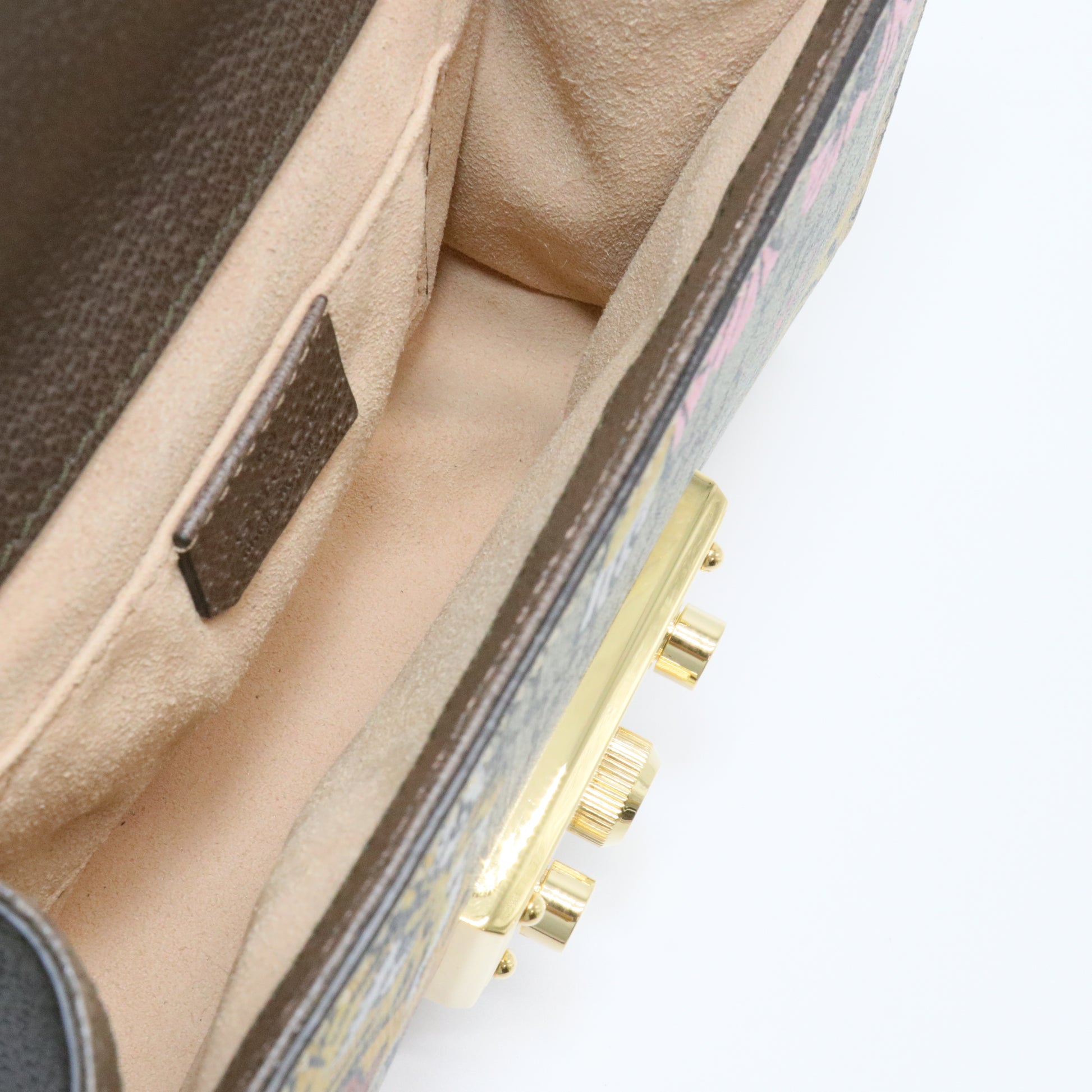 GG Supreme Monogram Bengal Small Padlock Shoulder Bag