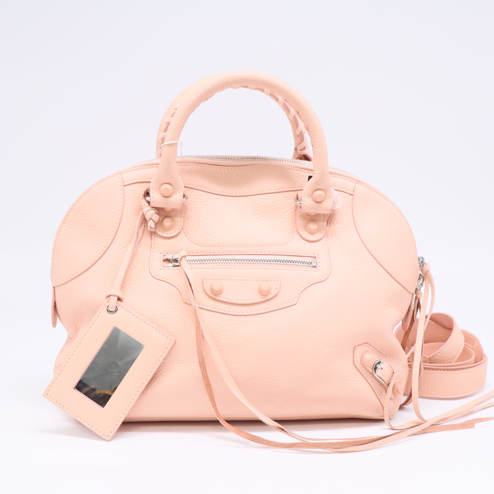 Covered Classic Studs Bowling Bag Leather Mini Twins LDJ3419