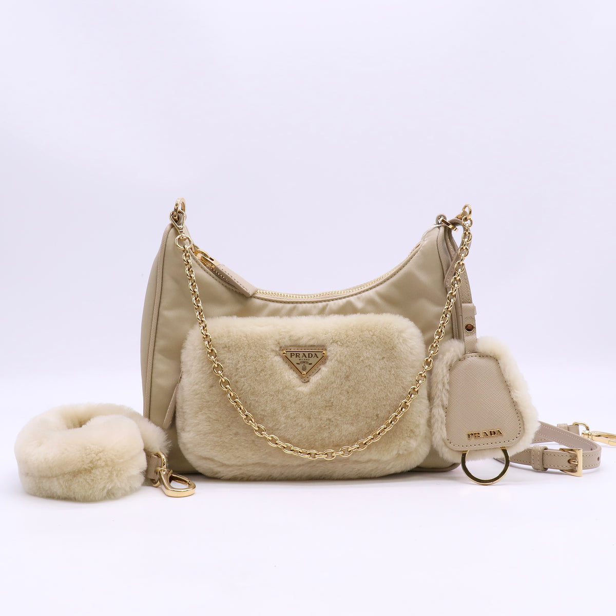 Prada Re-Edition Shearling Bag Twins LDZ1570