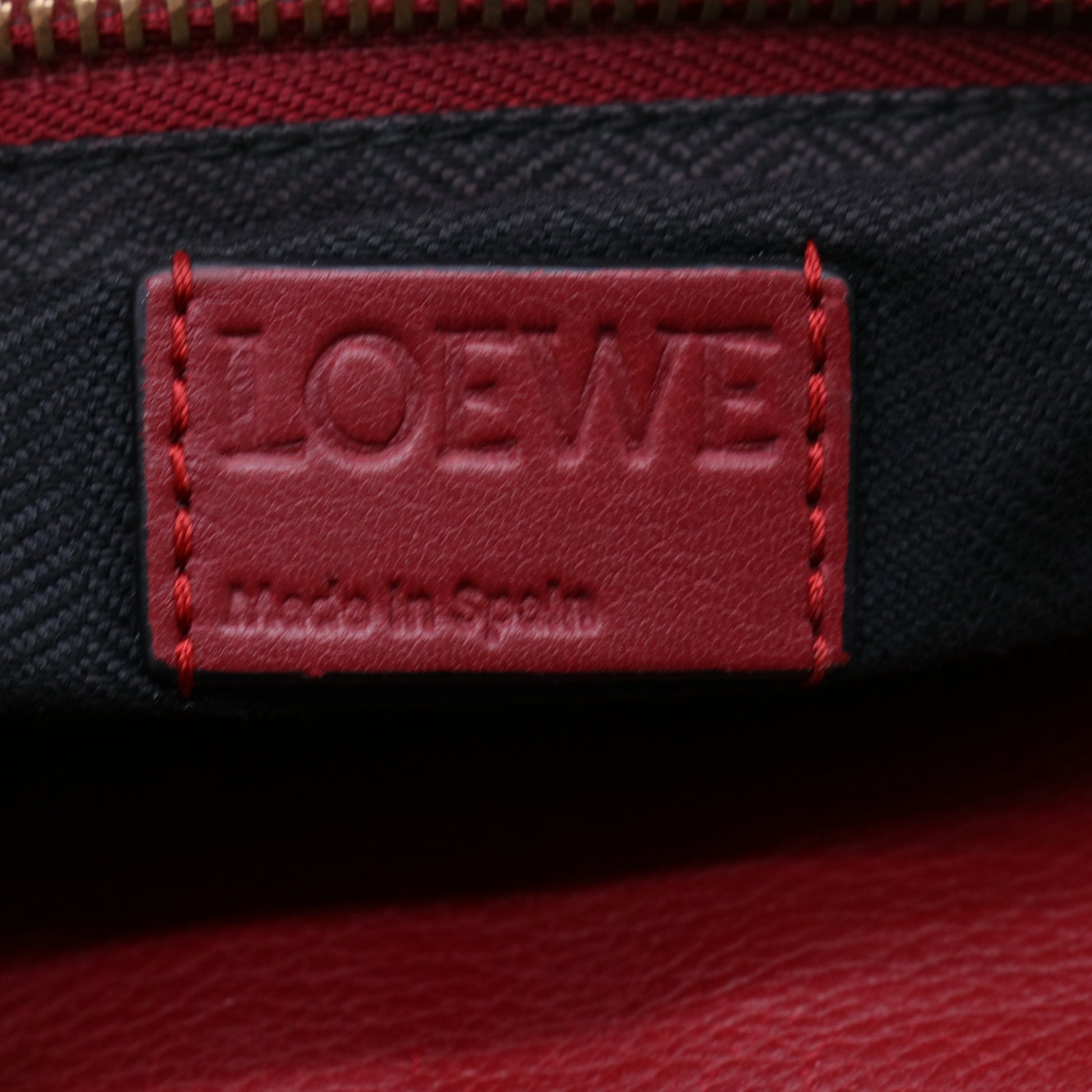 Red Grained Calfskin Leather Medium Puzzle Bag B21672