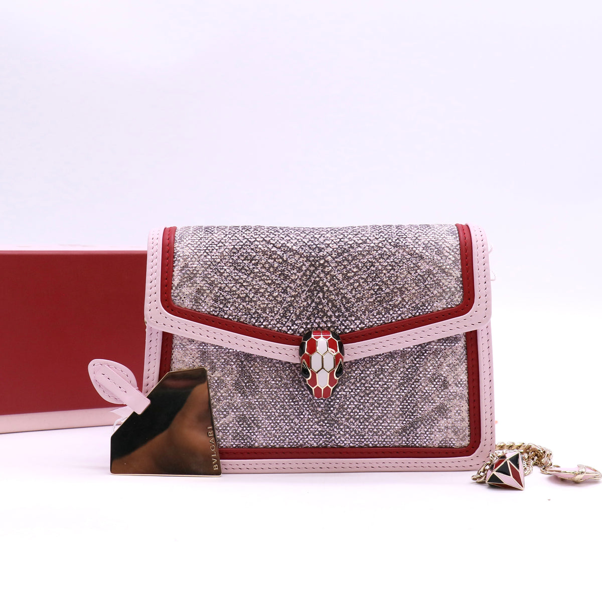 Bvlgari Serpenti Forever Valentine's Day Special Edition Metallic Flap Bag Twins LDZ1574
