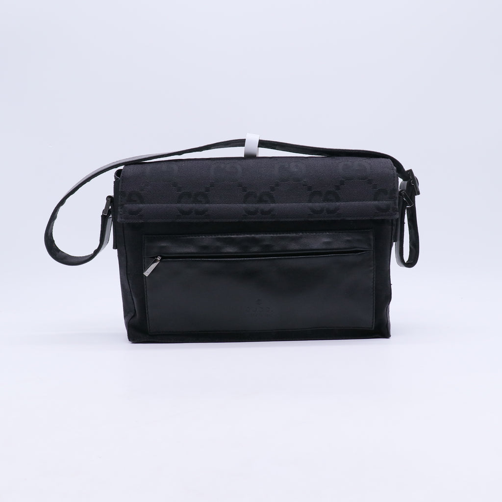 Canvas Front Pocket Flap Crossbody Bag B20734