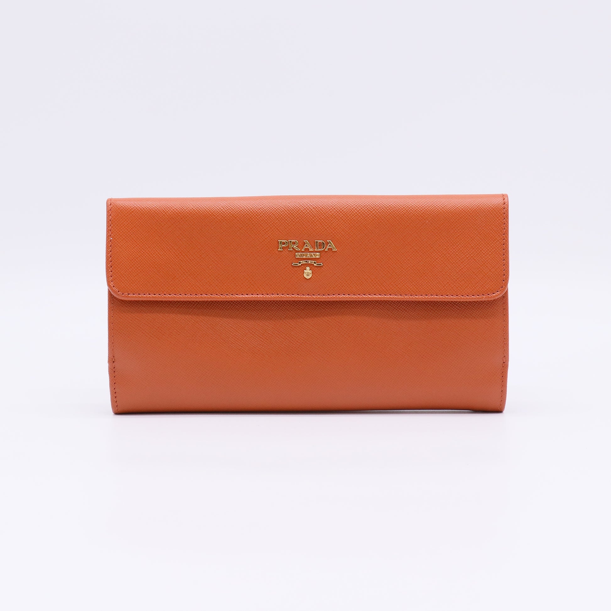 Prada Saffiano Leather Continental Flap Wallet W22333