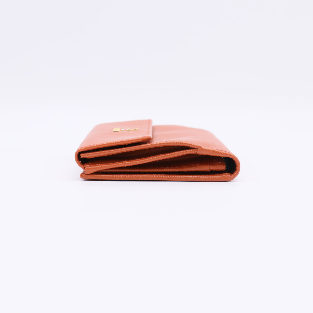 Prada Saffiano Leather Continental Flap Wallet W22333