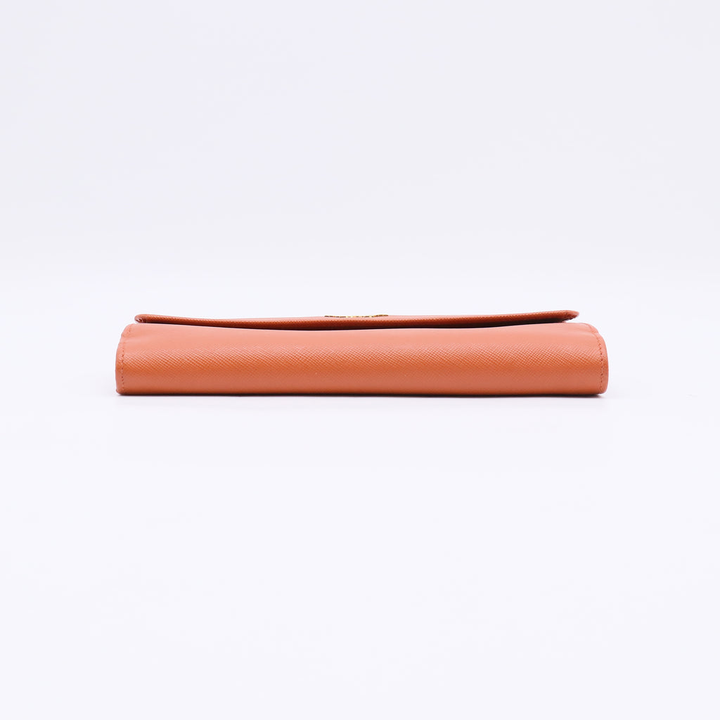 Prada Saffiano Leather Continental Flap Wallet W22333