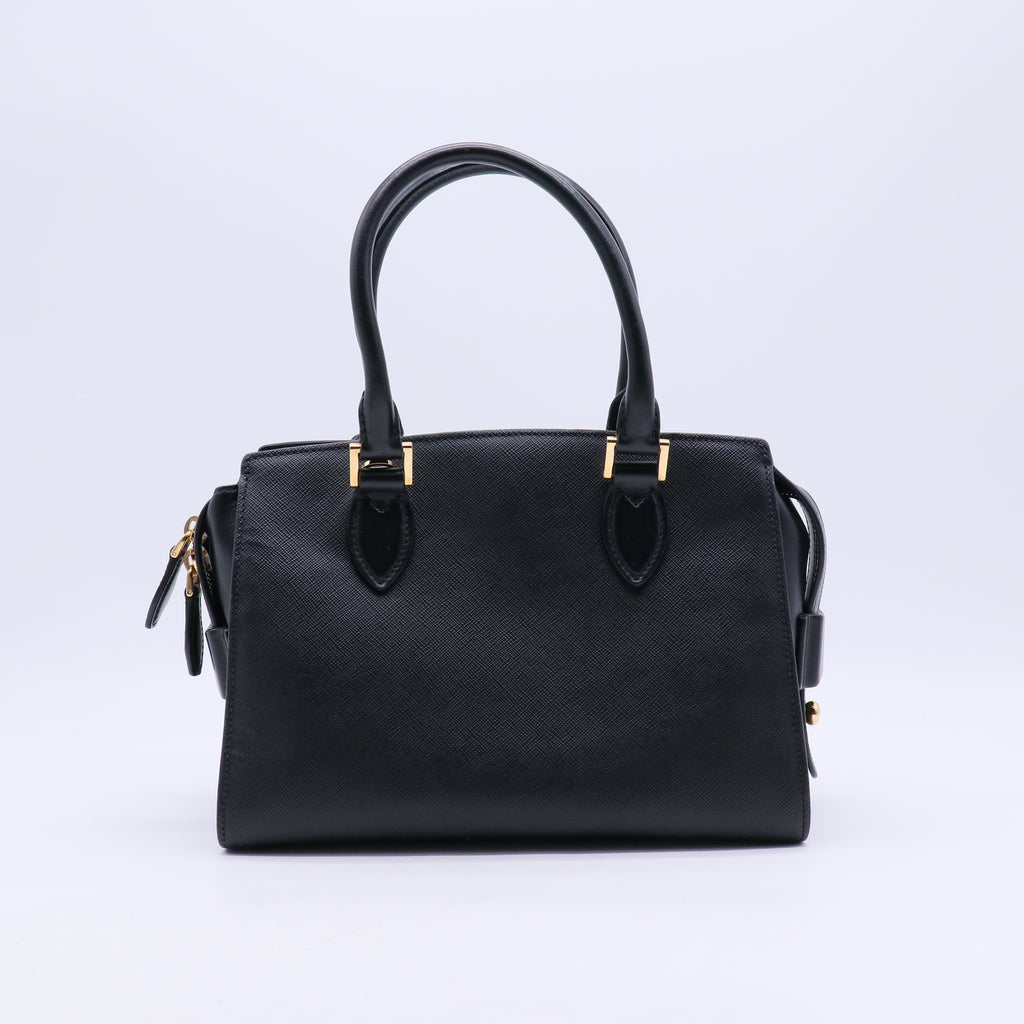 Convertible Open Tote Saffiano with Soft Calf Small B20337