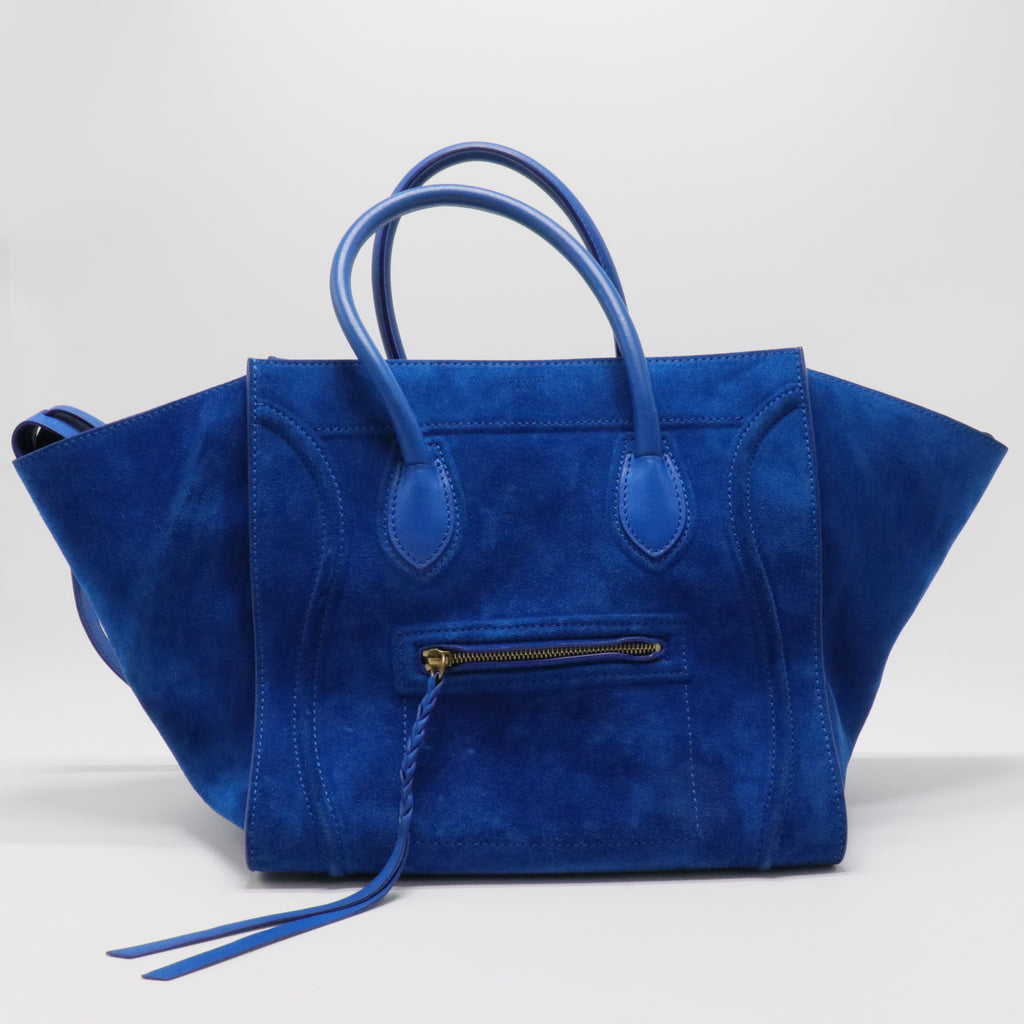 Suede Leather Small Phantom Luggage Tote