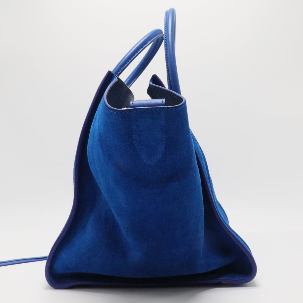 Suede Leather Small Phantom Luggage Tote