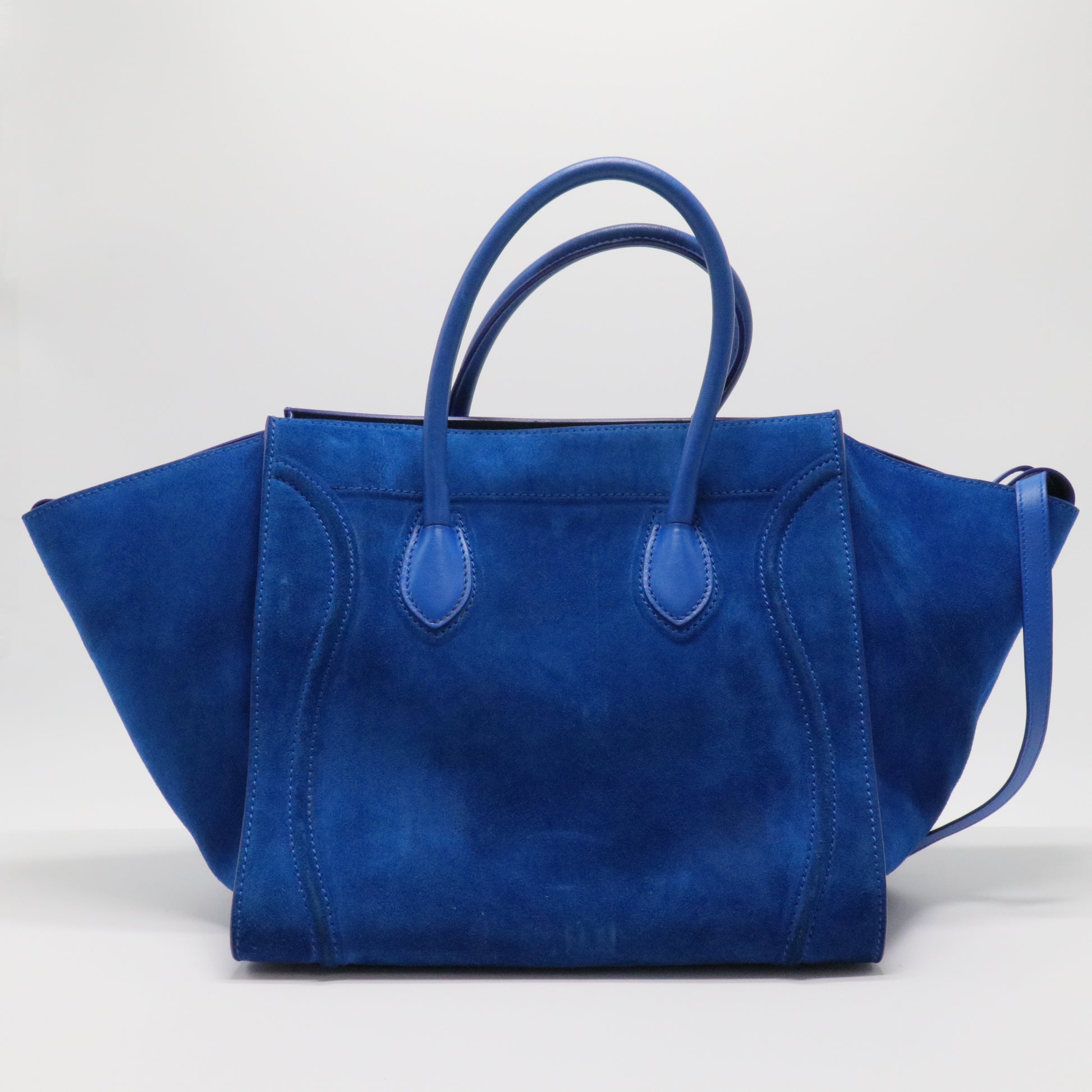 Suede Leather Small Phantom Luggage Tote