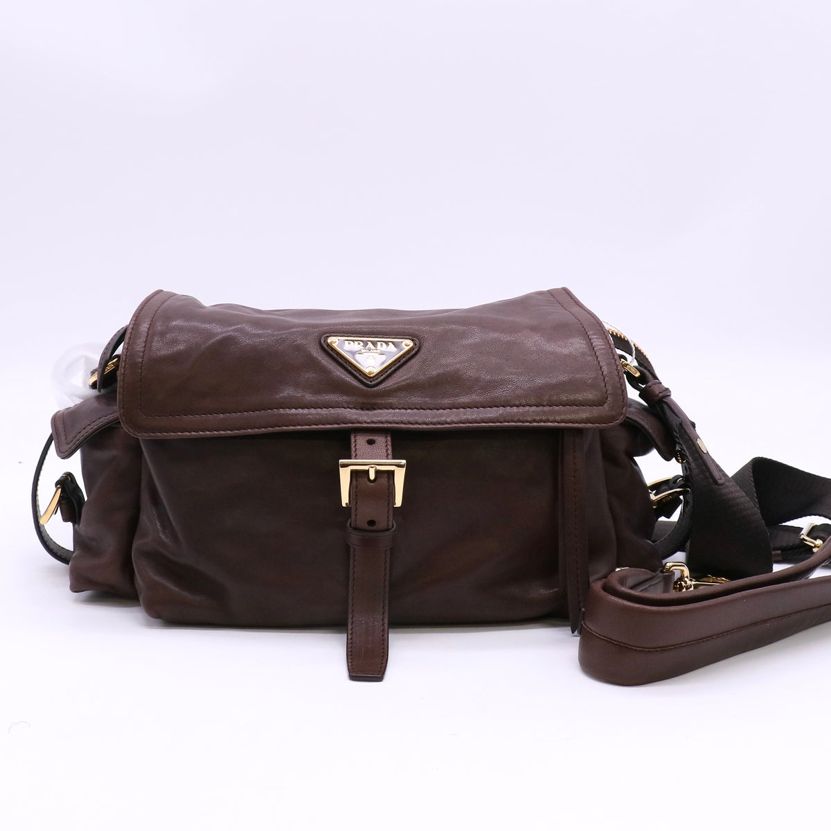 nappa leather shoulder bag with flap Twins LDZ1579