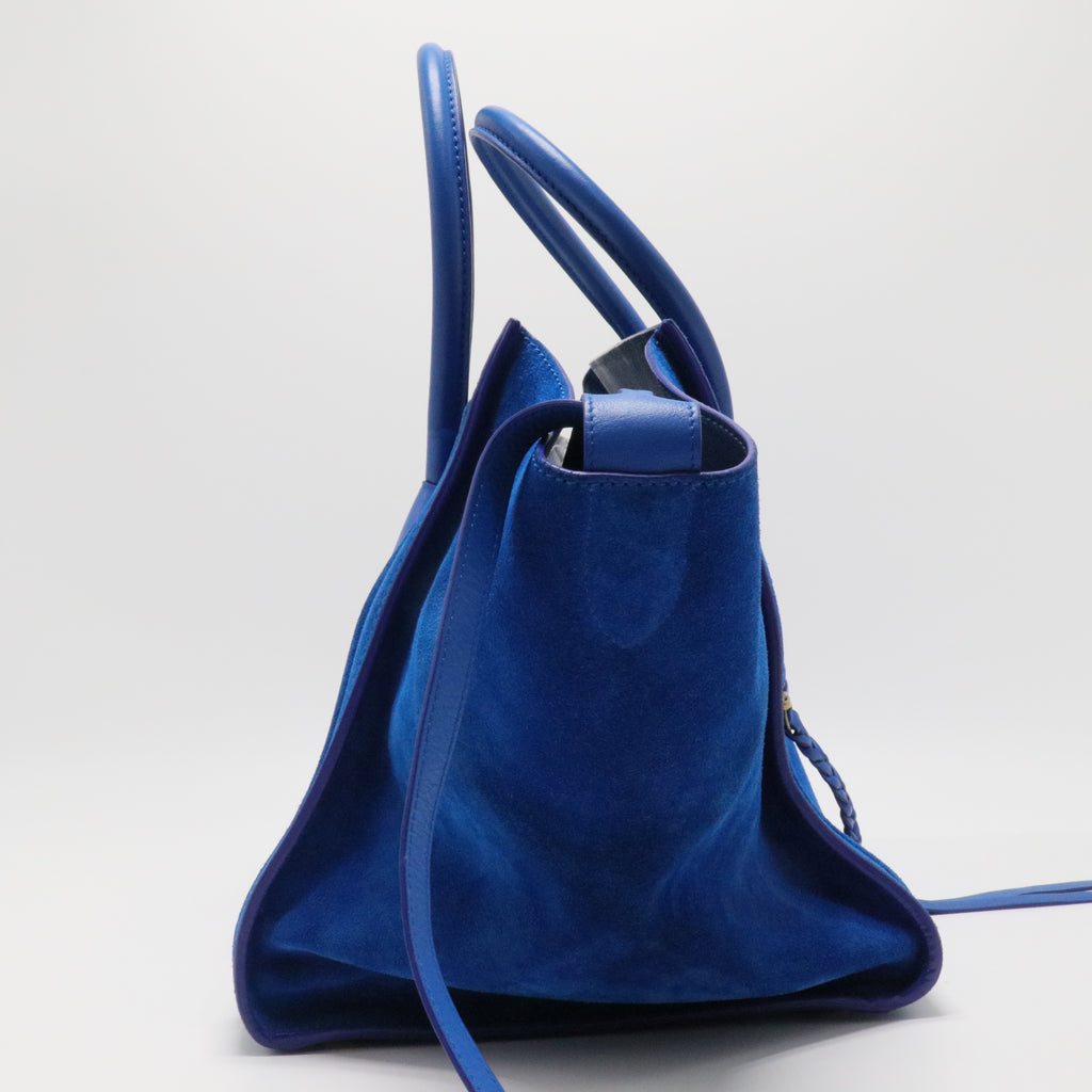 Suede Leather Small Phantom Luggage Tote