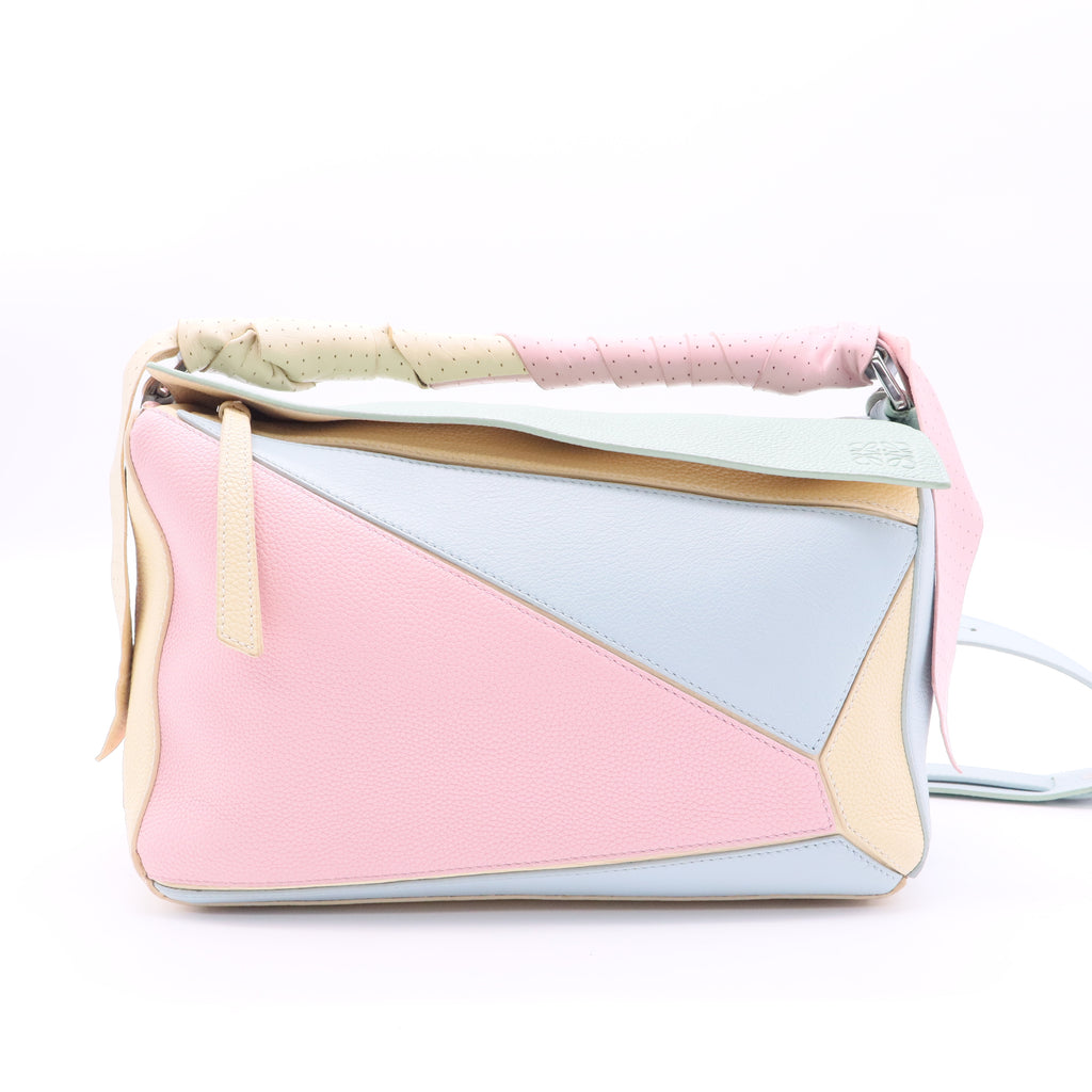Puzzle Colorblock Bag Leather Medium Twins