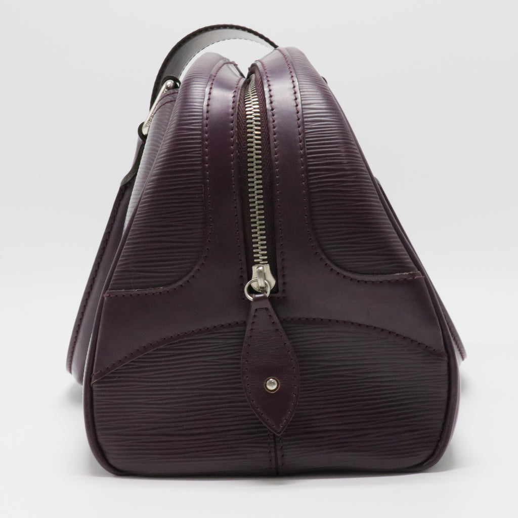 Purple Epi Leather Bowling Montaigne GM Bag