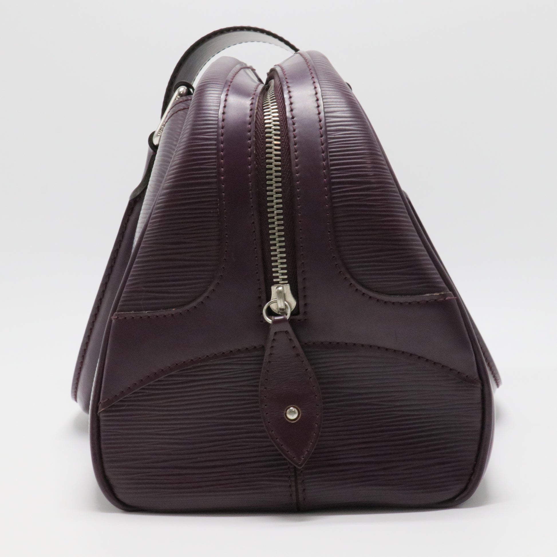 Purple Epi Leather Bowling Montaigne GM Bag