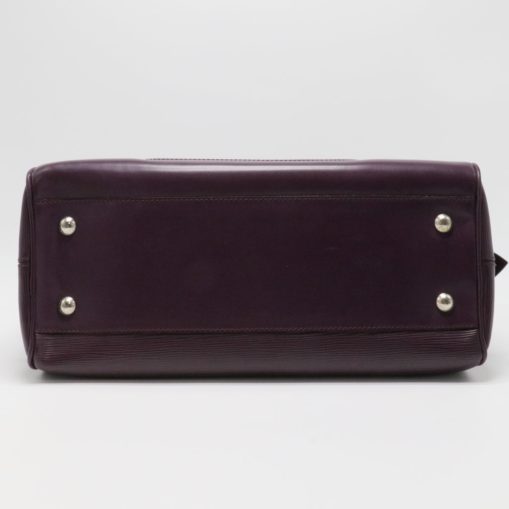 Purple Epi Leather Bowling Montaigne GM Bag