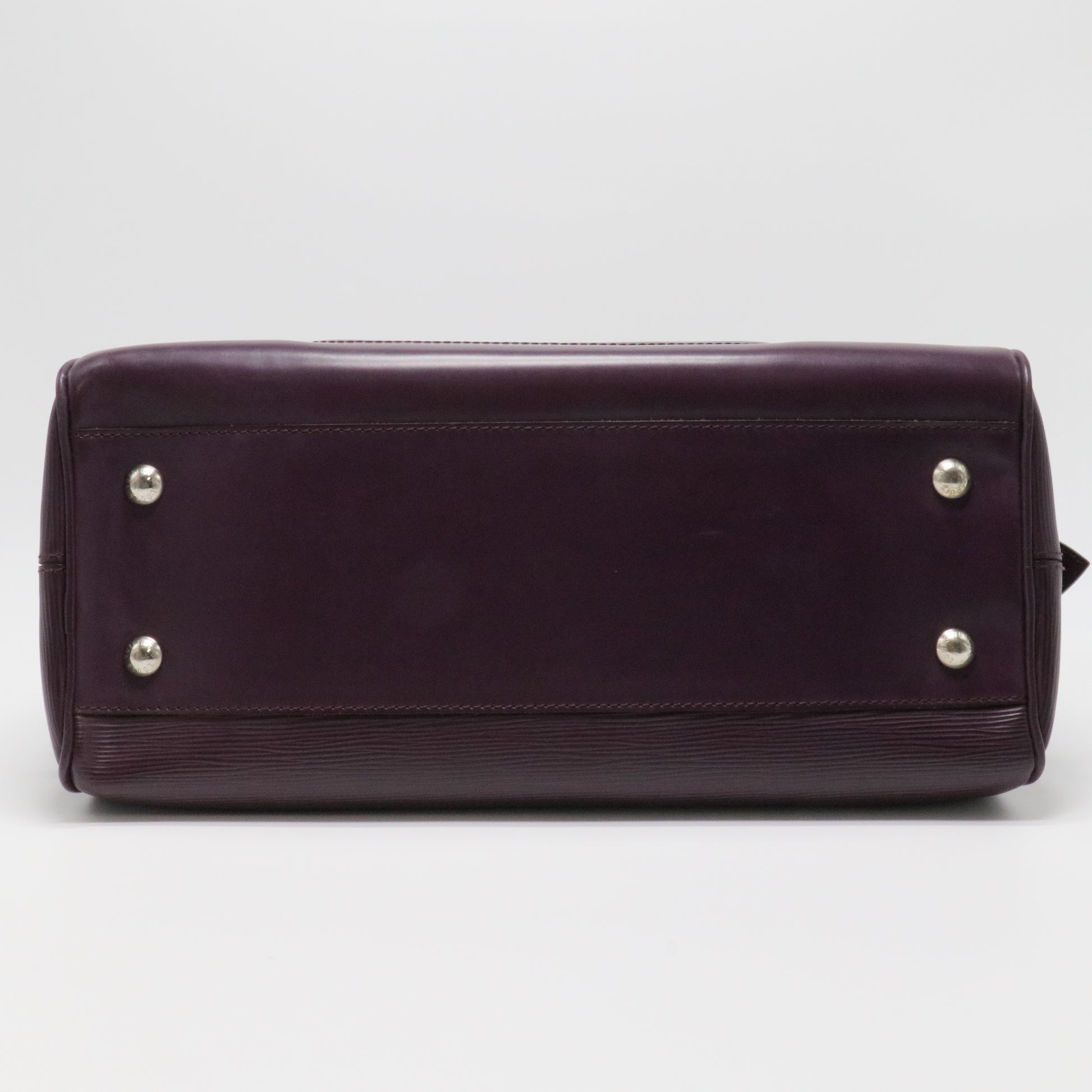 Purple Epi Leather Bowling Montaigne GM Bag