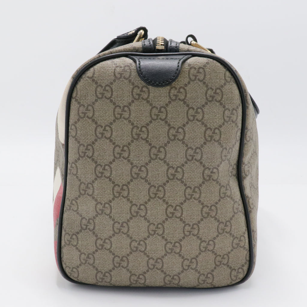 Flag Boston Bag GG Coated Canvas Medium