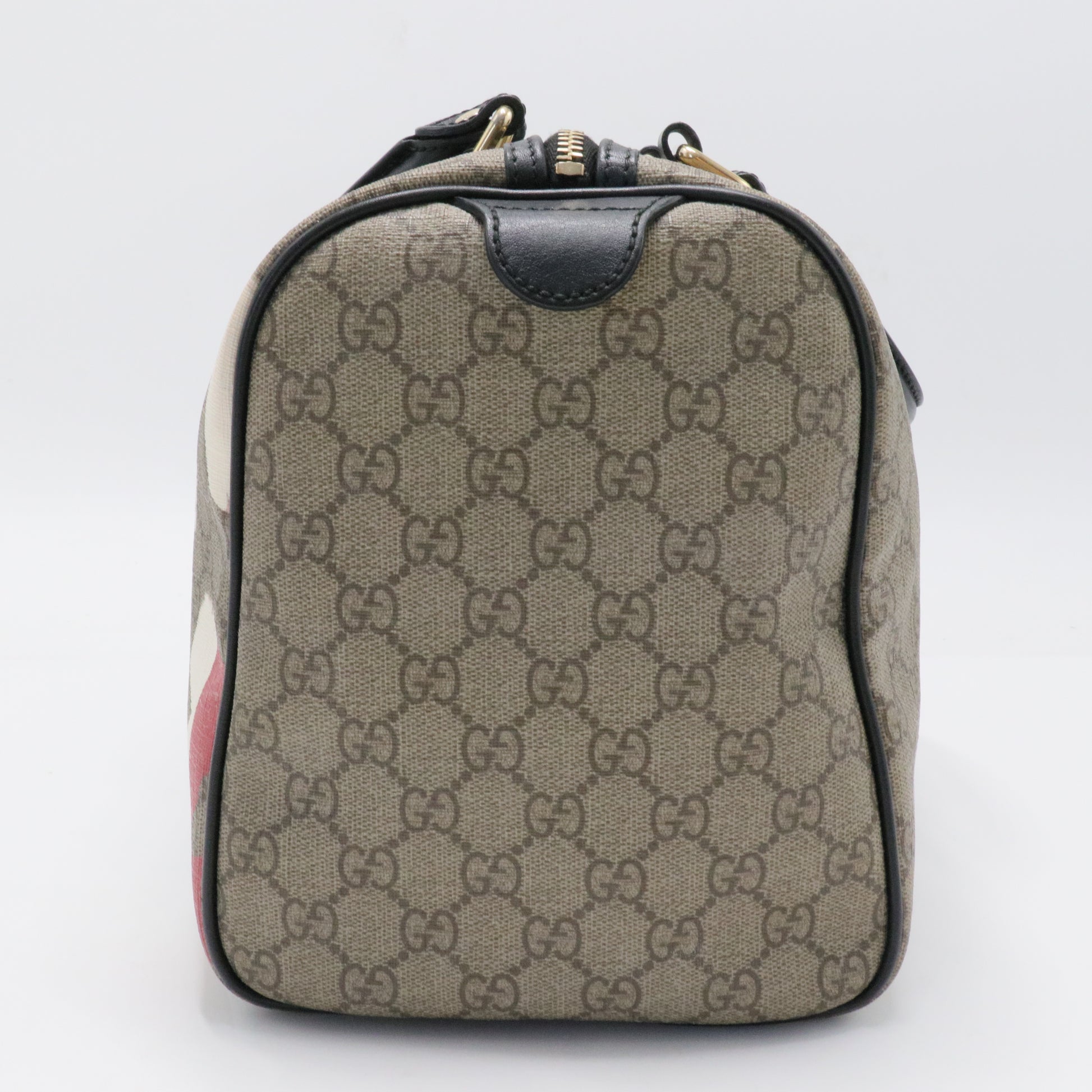 Flag Boston Bag GG Coated Canvas Medium