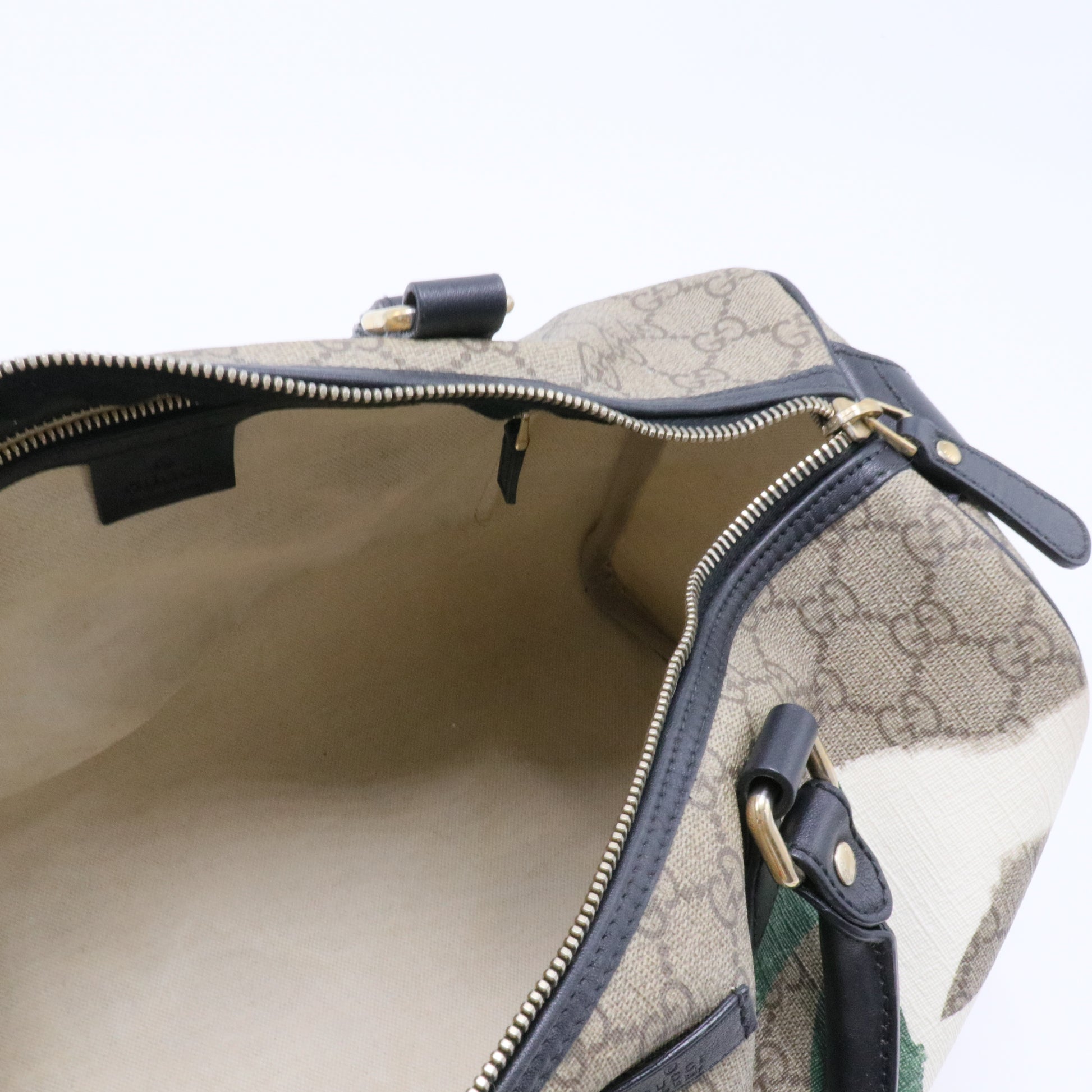 Flag Boston Bag GG Coated Canvas Medium