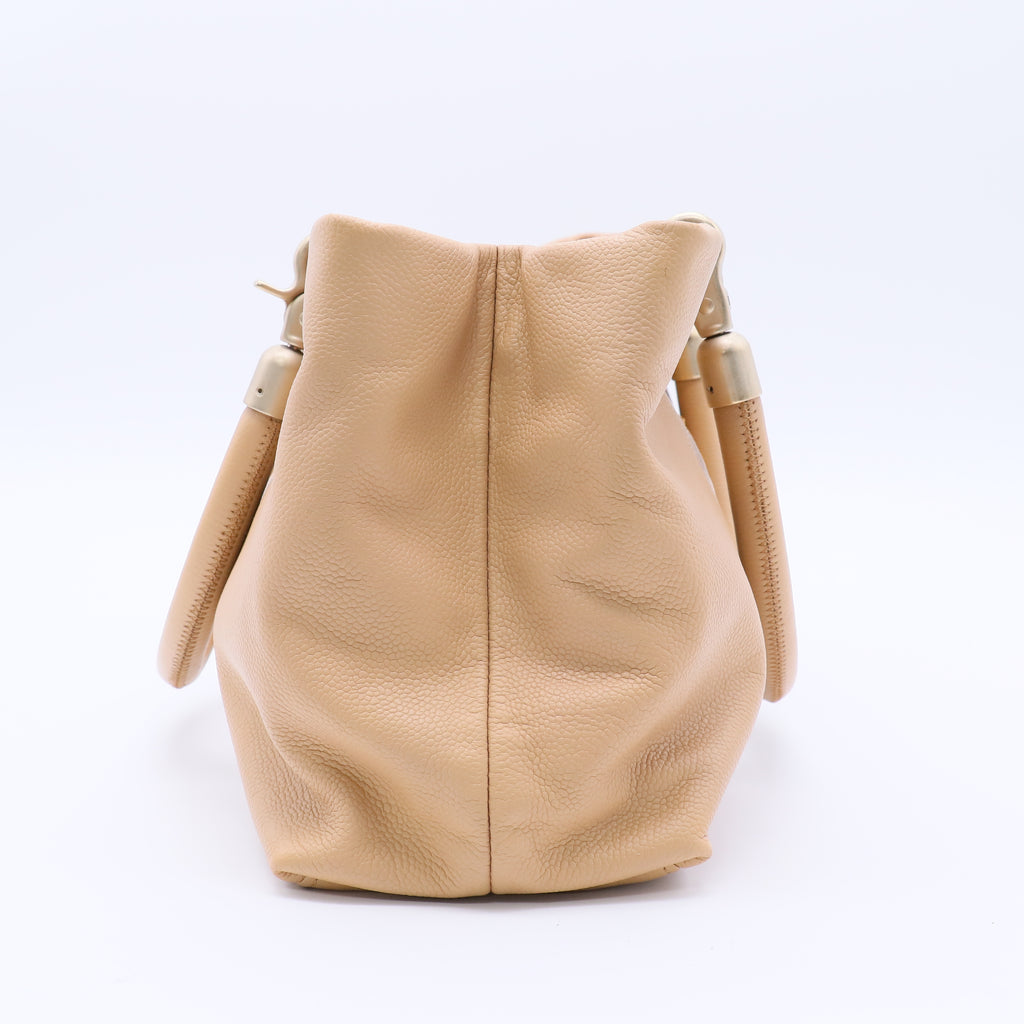 Chanel Brown Caviar Tote Bag Leather Twins