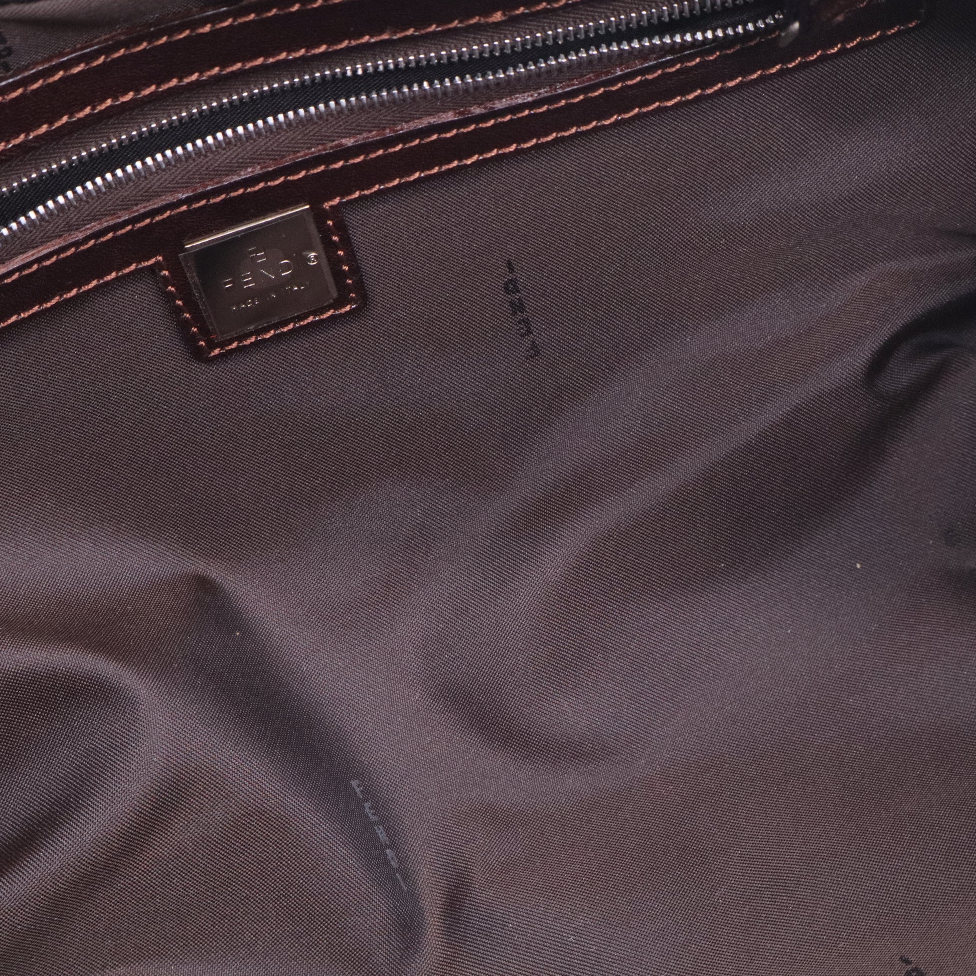 Fendi Vintage Belted Boston Bag Zucca Canvas Large twins B20900