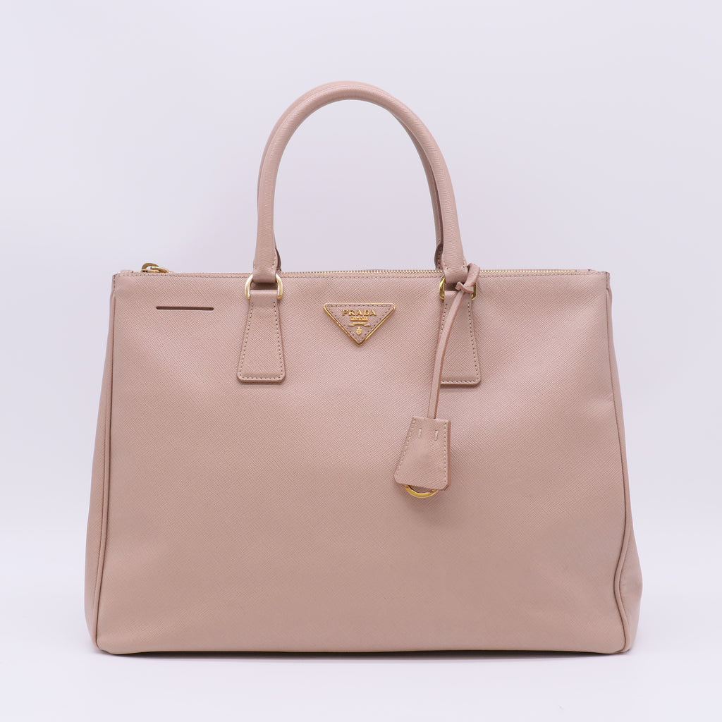 Prada Large Galleria Saffiano Lux Double Zip Tote Bag B23763