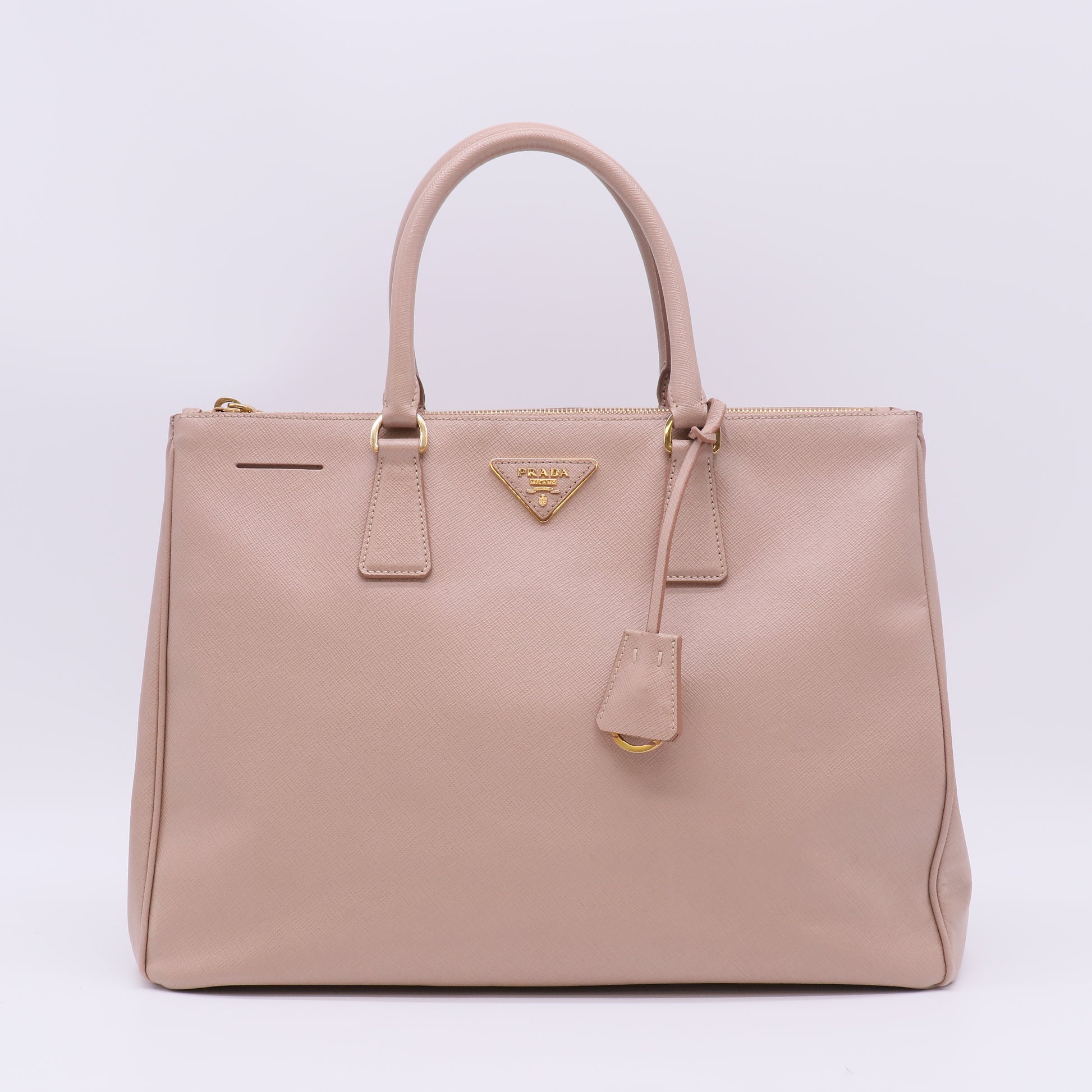 Prada Large Galleria Saffiano Lux Double Zip Tote Bag B23763
