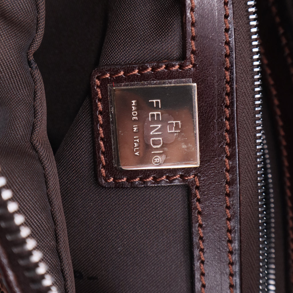 Fendi Vintage Belted Boston Bag Zucca Canvas Large twins B20900