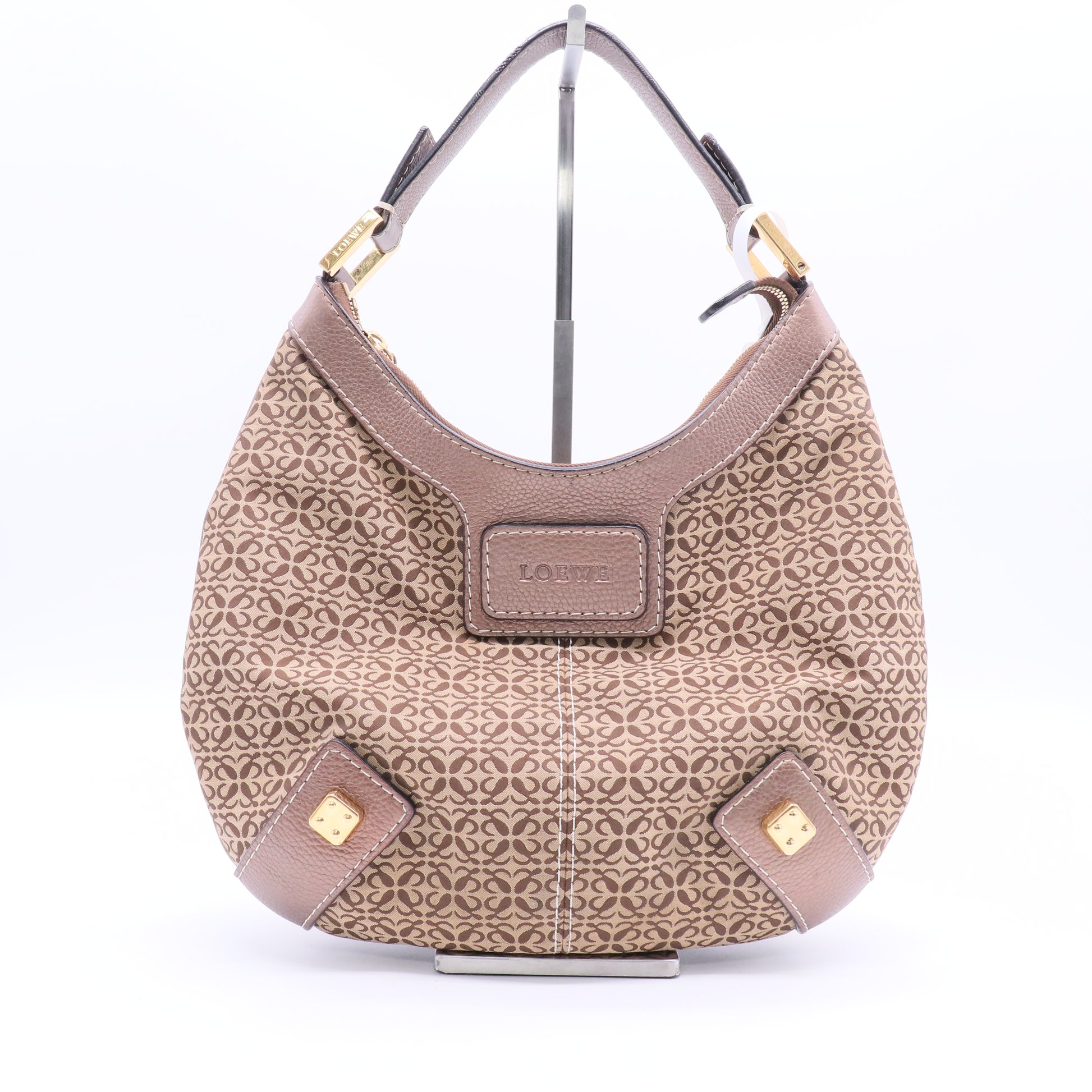 Vintage Canvas Anagram Hobo Bag B20144