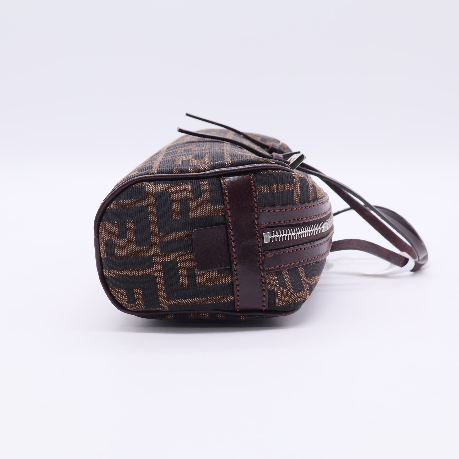 Fendi Vintage Belted Boston Bag Zucca Canvas Large twins B20900