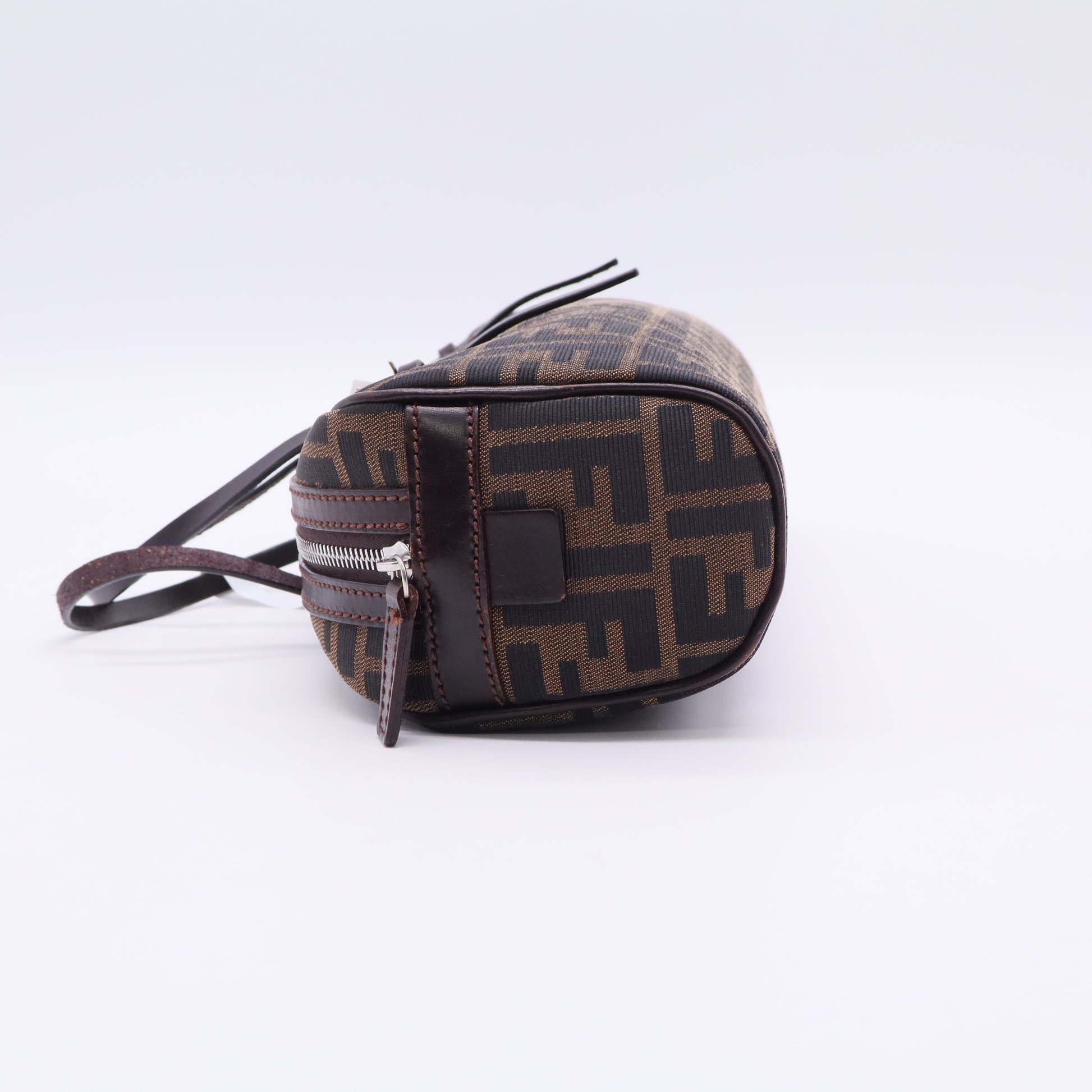 Fendi Vintage Belted Boston Bag Zucca Canvas Large twins B20900