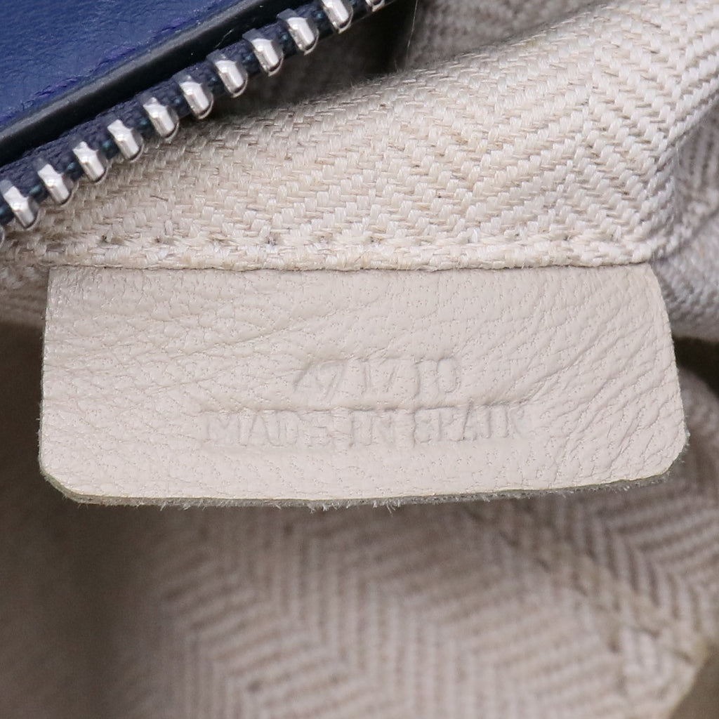 Leather satchel Loewe Blue in Leather Twins