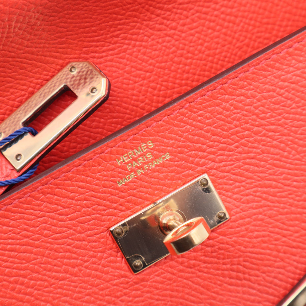 Rose Texas Epsom Leather Kelly Wallet twins ldj3408