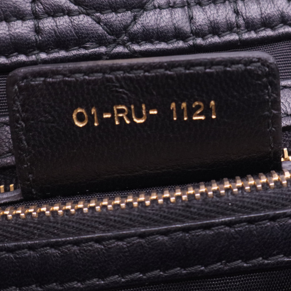 Dior Black Quilted Cannage Lambskin Dior Soft Shopping Tote twins