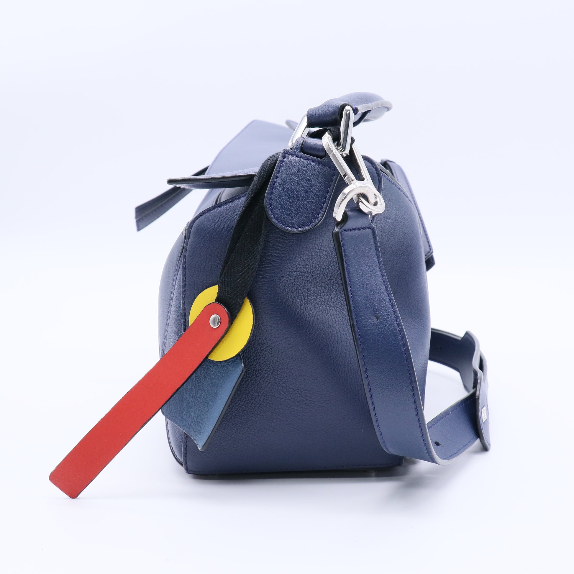 Leather satchel Loewe Blue in Leather Twins