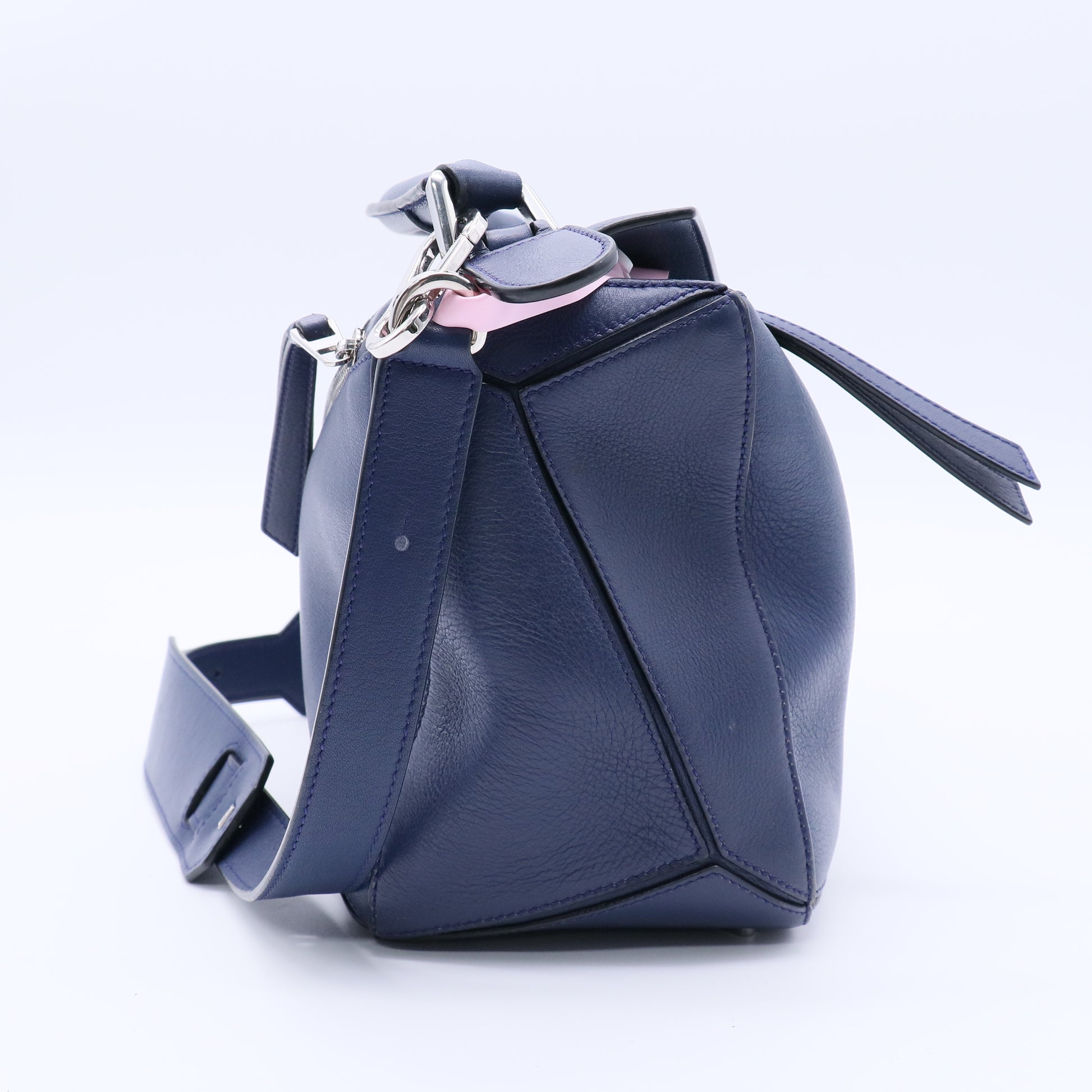 Leather satchel Loewe Blue in Leather Twins