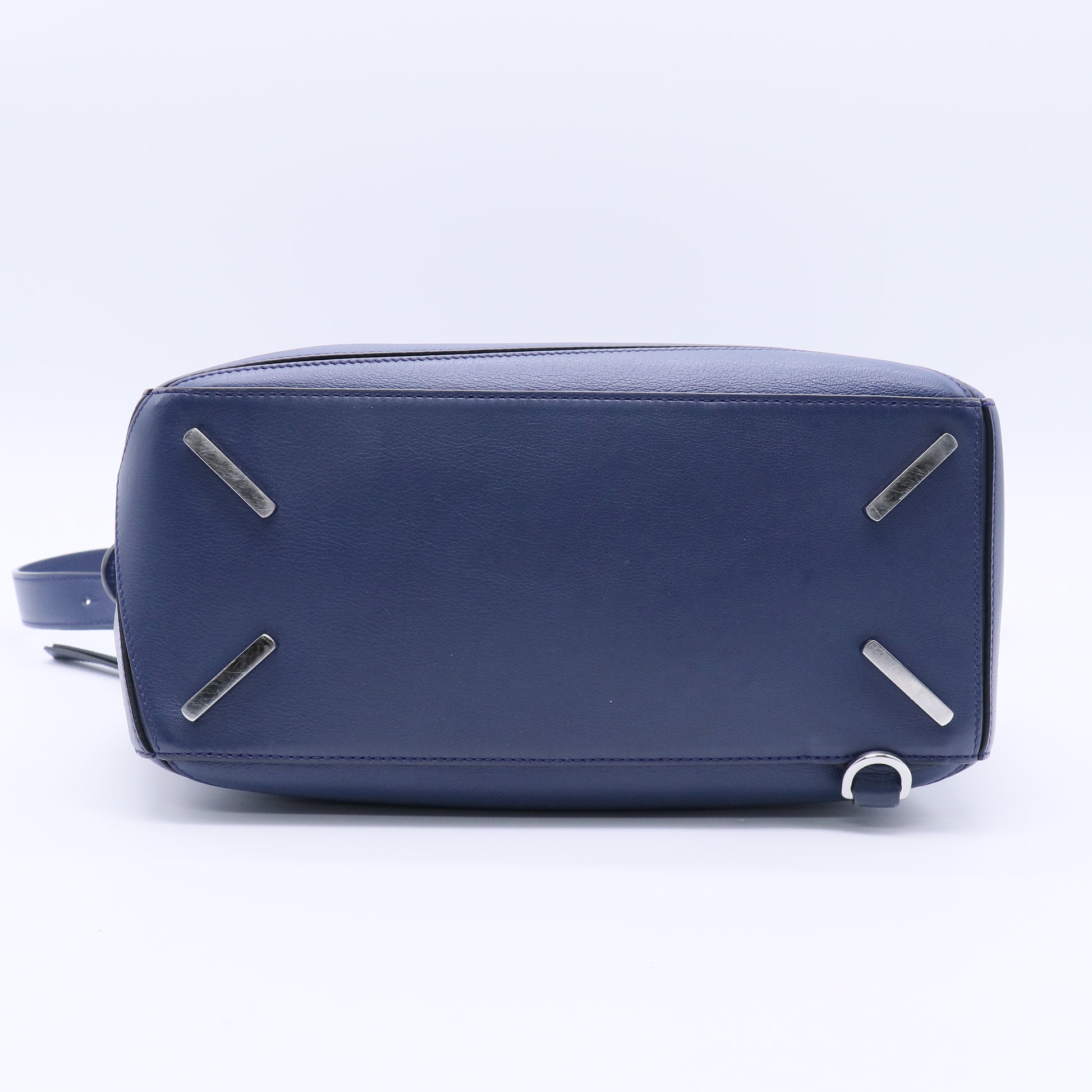 Leather satchel Loewe Blue in Leather Twins