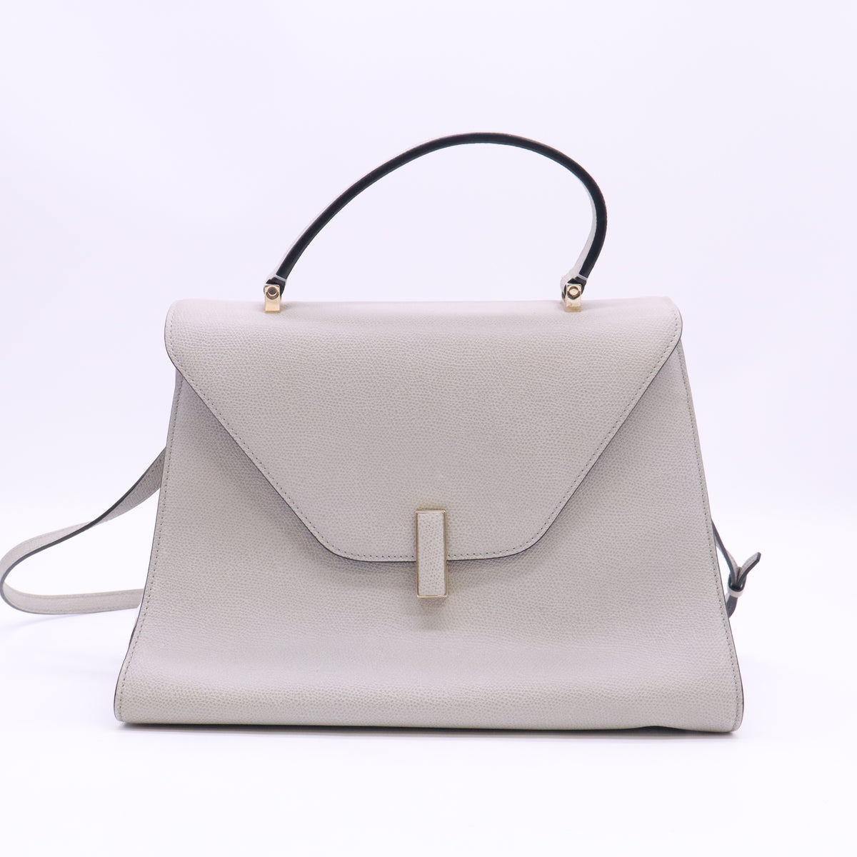 Valextra Leather Top Handle Bag Twins B24297