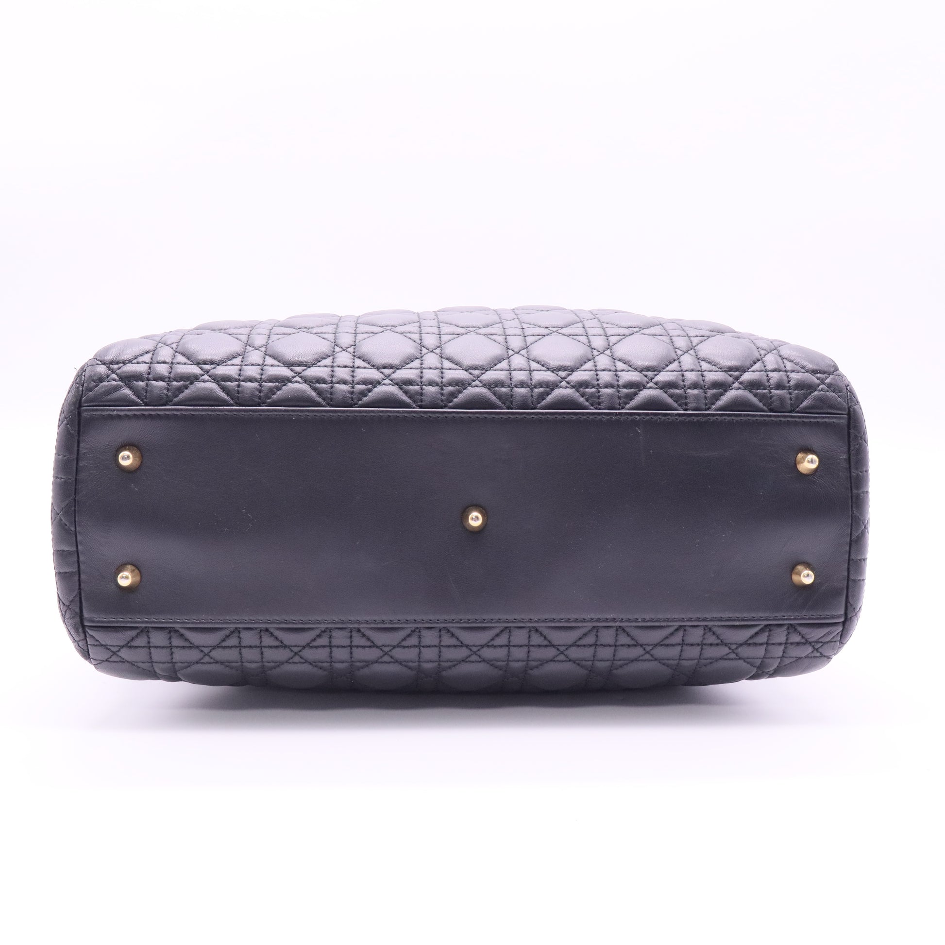 Dior Black Quilted Cannage Lambskin Dior Soft Shopping Tote twins