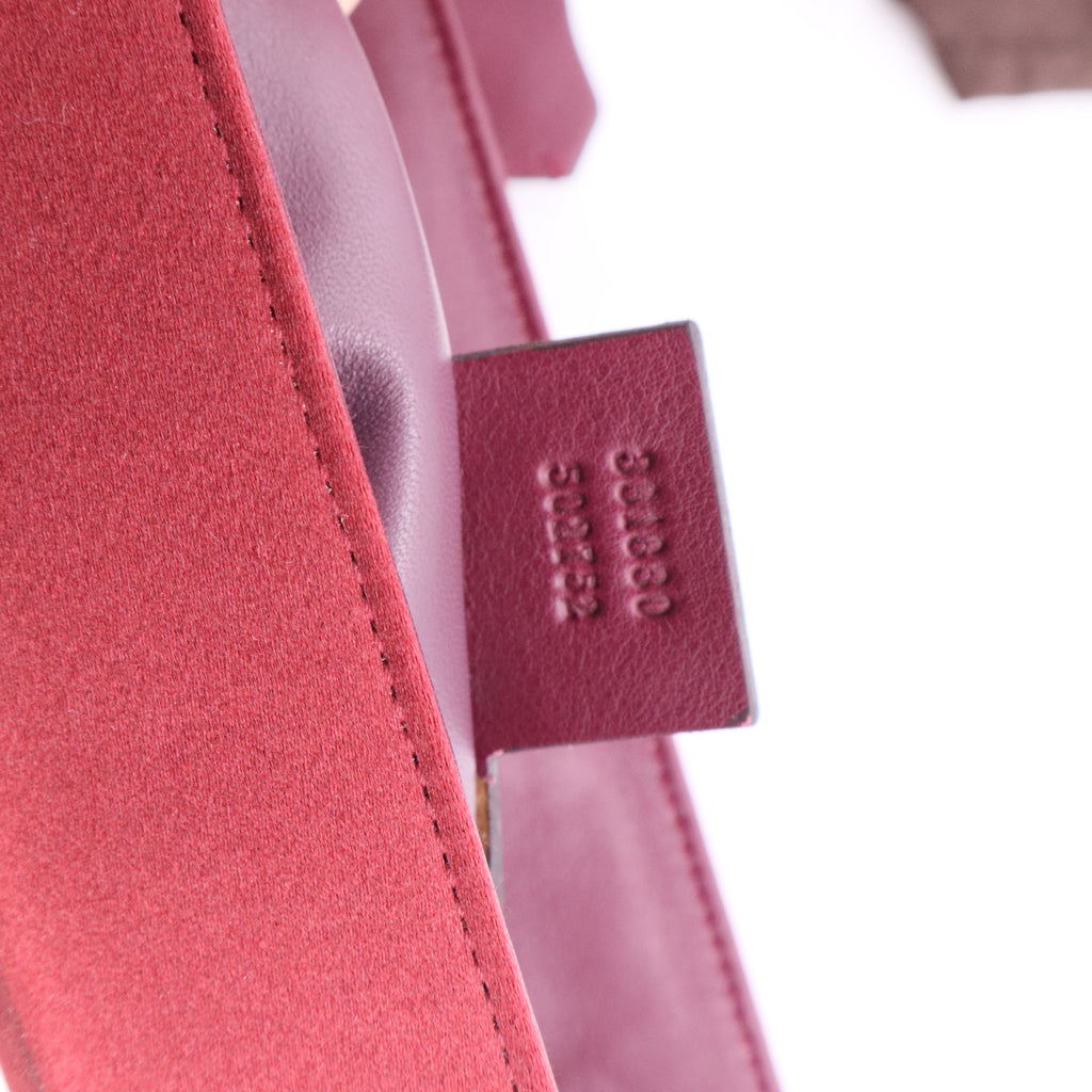 Gucci Velvet and Regent Calfskin Bamboo Medium Lady Lock Top Handle Bag twins B20957