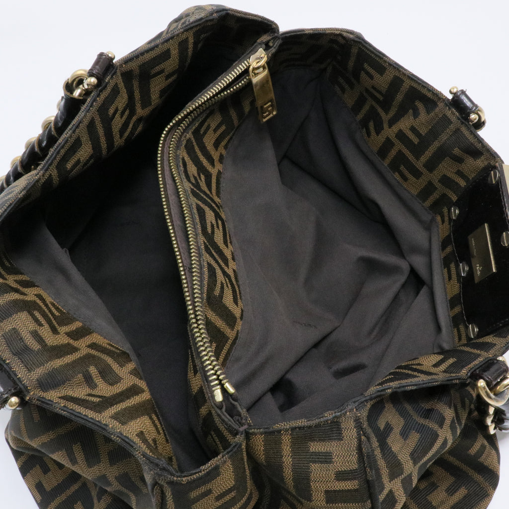Tobacco Zucca Canvas Mia Shoulder Bag
