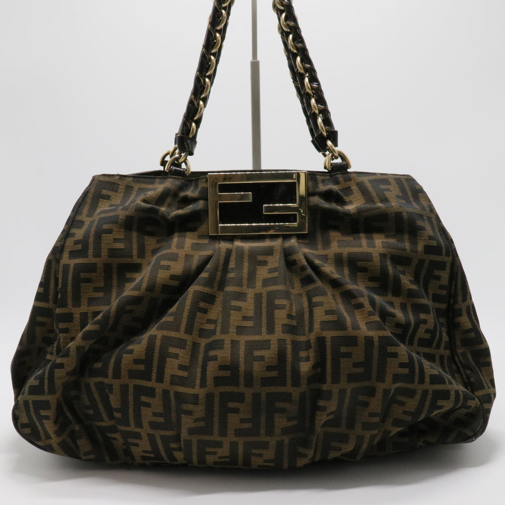 Tobacco Zucca Canvas Mia Shoulder Bag